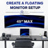 VIVO 49 inch 44 lbs, 100x100, Mount-VWLP1 Low Profile Heavy Duty Ultrawide Monitor Wall Mount for up to Screens, Holds