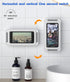 Waterproof Phone Holder for Shower, 360° Rotation, Adjustable Angle, Wall Mounted for Bathroom Mirror, Up to 7 Inch