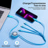 2Pack Multi Charging Cable, 4Ft Retractable 4 in 1 USB Charger for iPhone, Samsung, PS, Tablet & More. Fast Charging!
