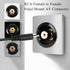 QIANRENON Gold Plated RCA Embedded Threaded Fixed Adapter, RCA Female to Female Panel Mount AV Connector