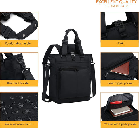 Backpack Backpack, 15.6" mygreen Tokyo Tote Messenger Convertible Tote Bag and Fits Laptop