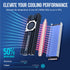 GRAUGEAR M.2 2280 SSD Heatsink with 20mm Cooling Fan, Copper Heat Pipe, Aluminum Plate-Fin Design, Thermal Pads Included