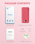 VRURC 10000mAh Portable Charger with Built-in Cables and AC Wall Plug, Compact Lightweight Power Bank for Smartphones,