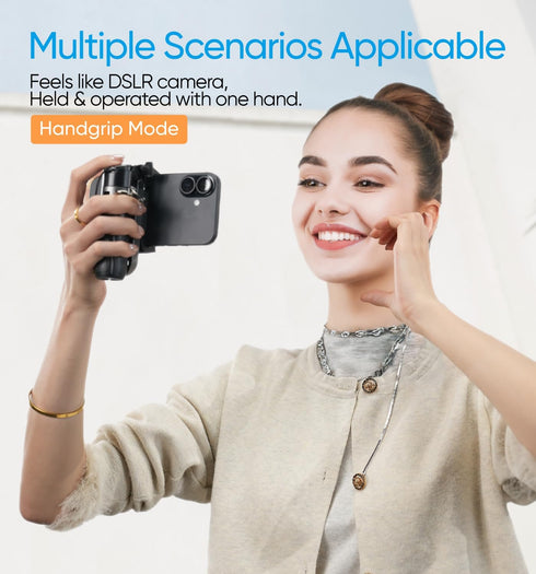 MAGIC JOHN Phone Tripod, Portable Selfie Stick, Pocket Size Selfie Stick for iPhone, Tripod for Phone with Detachable