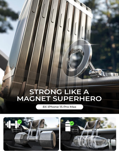 LISEN MagSafe Car Mount, 24 Strong Magnet 360° Rotation Magnetic Phone Holder for iPhone 15 14 13 12 Pro Max Plus Mini