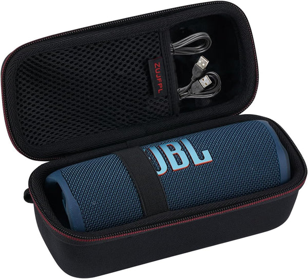 EVA Hard Case for JBL Flip 6/5 Waterproof Portable Bluetooth Speaker, Travel Protective Carrying Storage Bag (Black)