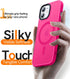 CANSHN Slim Shockproof Case for iPhone 12/12 Pro 6.1" - Hot Pink, Translucent Matte, MagSafe Compatible Bumper Cover.
