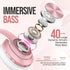 Wireless Bluetooth Headphones Over Ear, 80H Playtime, 3EQ Sound Modes, HiFi Stereo with Deep Bass, Foldable