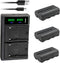 Kastar 3-Pack NP-F550 / NP-F570 Battery and USB Charger for FEELWORLD FW279 7" DSLR Monitor