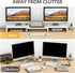 2 43.3" TAVR Furniture Dual Monitor Stand Riser, Computer Monitor Stands for Monitors, Extra Long Multifunctional