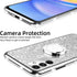 nancheng Galaxy A15 5G Case, Shockproof Protection with Ring Kickstand Lanyard, Cute Soft TPU Glitter Cover for Girls