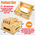 Acshio Bamboo Charging Station for Multi Devices, Small Desktop Docking Stand, Cell Phone Docking Station Charger