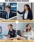 QOEKUEY Headset Headset USB with Mic for Call Center & Office Use - Open Ear Headphones for All-Day Comfort, Computer