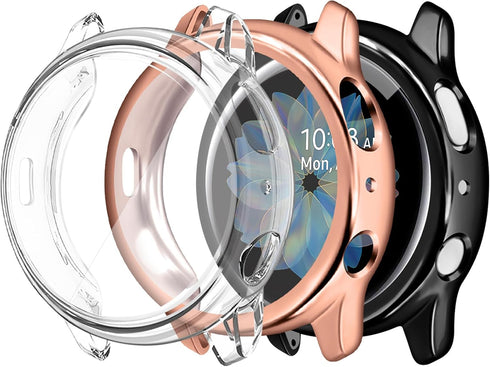 Tobfit Compatible with Samsung Galaxy Watch Active 2 Case Screen Protector 40mm, Soft TPU Full Around Protective Cover