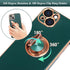 Design for iPhone 13 Case, 360° Rotatable Ring Holder Magnetic Kickstand, Soft Silicone Ultra Slim Edge Plating 6.1 Inch