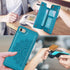 iCoverCase Wallet Case for iPhone SE (2nd), RFID Blocking PU Leather Kickstand Magnetic Shockproof Case