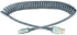 Ventev Chargesync Helix Cable 14" - Expandable USB A to USB C, Cloth Covered Braided Cable, Fast Charging