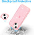 JJGoo Glitter Clear Transparent Soft TPU Case for iPhone 15, Anti-Scratch Shockproof Protective Phone Bumper, Slim