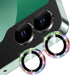 YWXTW Bling Glitter Camera Lens Protector for Samsung Galaxy Z Flip 6, Anti Scratch Metal Ring Tempered Glass
