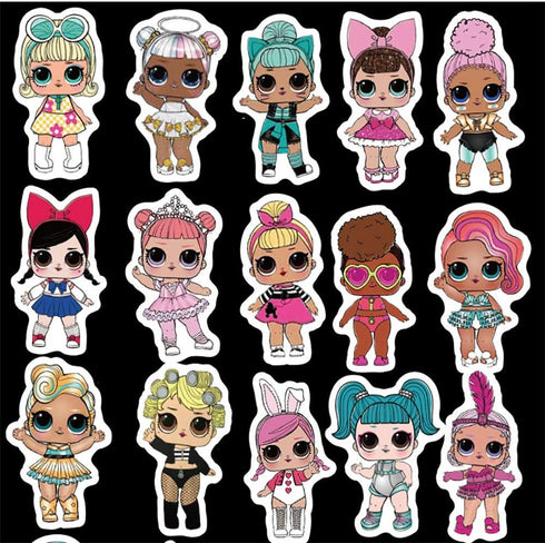 50pcs Surprise! Vinyl Waterproof Stickers - Decals for Car, Laptop, Luggage, Skateboard, and Bicycle