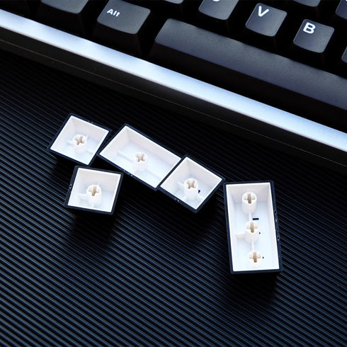 114 Keys PBT Doubleshot WOB Keycaps Cherry Profile Black Keycap Set for 61/64/87 Cherry MX Switches Mechanical Keyboard