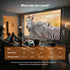 VOOPVOR 100 Inch 16:9 Projector Screen Outdoor: Upgraded Black Backing Black Opaque - Portable Projection Screen Indoor