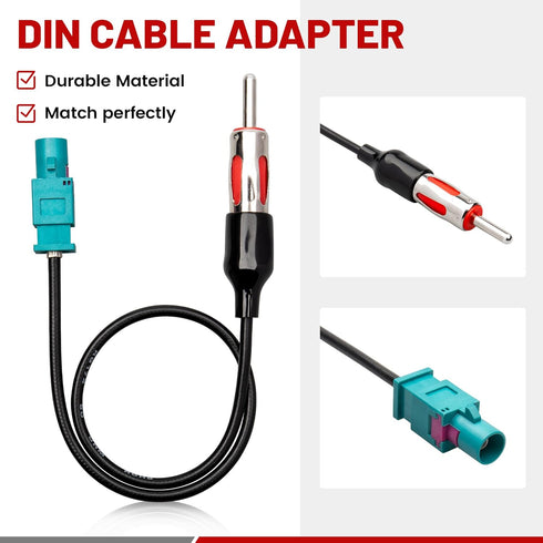 2014-2019, 2013-2018 RED WOLF Stereo Wiring Harness w/Antenna Adapter Connector Plug for Ford Transit Fiesta