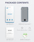 VRURC Portable Charger 10000mAh, Built-in Cables and AC Wall Plug, USB C Power Bank for Smart Phones and Tablets (Grey)