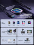 JOYROOM 4.8A Car Phone Charger, Mini All Metal Cigarette Lighter USB Charger with Type C Coiled Cable for iPhone 15 Pro