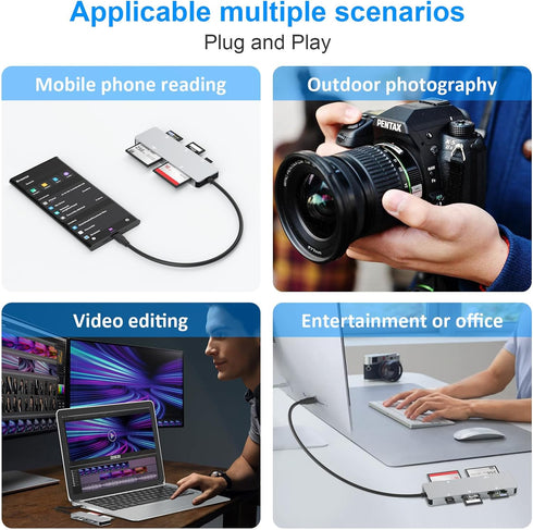 Rytaki Pro 2.0 3.0 5Gbps 5 1 5 CFast Card Reader, USB C CFast Card Reader CFast/CF/SD/TF/XD - in Memory Card