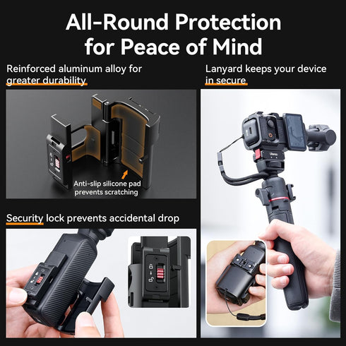 ULANZI PK-06 Expansion Adapter for DJI Osmo Pocket 3 - Aluminum Protective Cage with Mounting Options