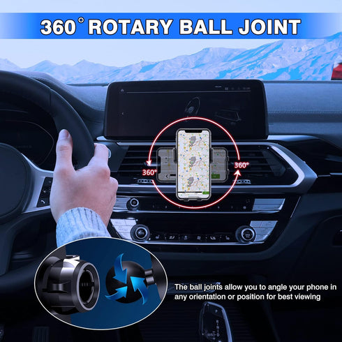 Karltys Car Phone Holder for BMW X3 2018-2021, Air Vent Mount for 4-7 Inch Phones, Hands-Free Thick Case Friendly