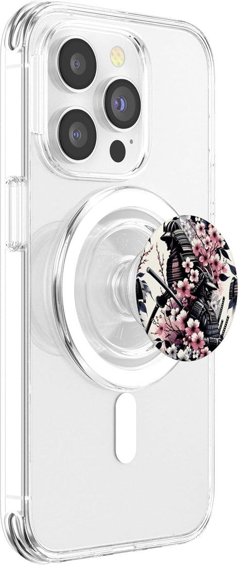Cherry Blossom Design Sakura and Cherry Blossom PopSockets MagSafe PopGrip for iPhone