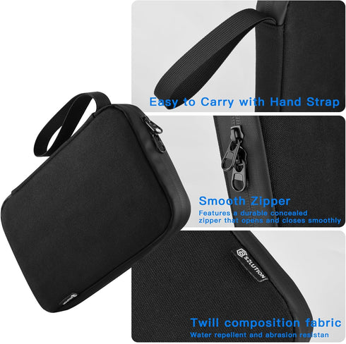 Travel Case for ProtoArc XK01 - Full-Size Foldable Bluetooth Keyboard Storage Bag with Mesh Pouch