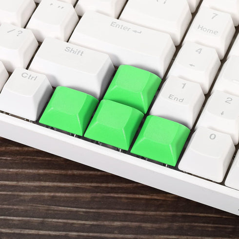 PATIKIL 1U Blank Keycaps, 10 Pack Universal PBT Replacement Accessories for MX Mechanical Keyboard, Green