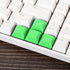 PATIKIL 1U Blank Keycaps, 10 Pack Universal PBT Replacement Accessories for MX Mechanical Keyboard, Green
