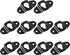 uxcell 10 Pcs Wall Mounting Speaker Hanger Brackets, 4.8cm Long Clothing Rack Iron Hanger Plate Accessories, Speaker
