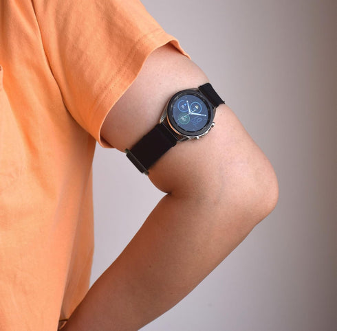 22mm Elastic Watch Armband or Ankle Band Compatible with Garmin Venu 2/3, Fossil Gen 6 44mm, Samsung Galaxy Watch 3