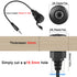 QIANRENON 3.5mm TRS Threaded Fixed Waterproof Cable - 1/8 Male to Female Embedded Mount Stereo Adapter for Extension