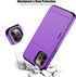 Nvollnoe for iPhone 12 Case, Heavy Duty Protective Dual Layer Shockproof Hidden Card Slot Slim Wallet Case for iPhone