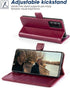 OCASE Compatible with Samsung Galaxy S20 FE 5G Case - PU Leather Flip Wallet with Card Holders, Stand, Tempered Glass
