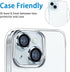 iPhone 15 & 15 Plus Camera Lens Protector - 9H Tempered Glass, Anti-Scratch, Shockproof Metal Ring, 2 Lens Covers.