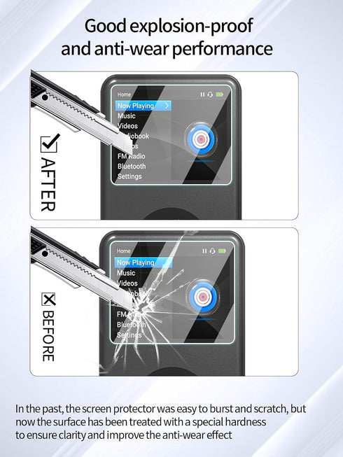 UYRUREL Y1 Mp3 3 Pack Screen Protector for Innioasis Player, High-definition Scratch Resistant Nanofilm Film,HD