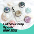 On The Grip 15 14 13 12 Magnetic Phone Grip for MagSafe, Genuine Natural Crystal & Seashell Stone, Swappable Top