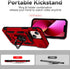Hitaoyou Military Grade Shockproof Case for iPhone 13 - Heavy Duty Protective Case with Camera Cover & Kickstand - Red