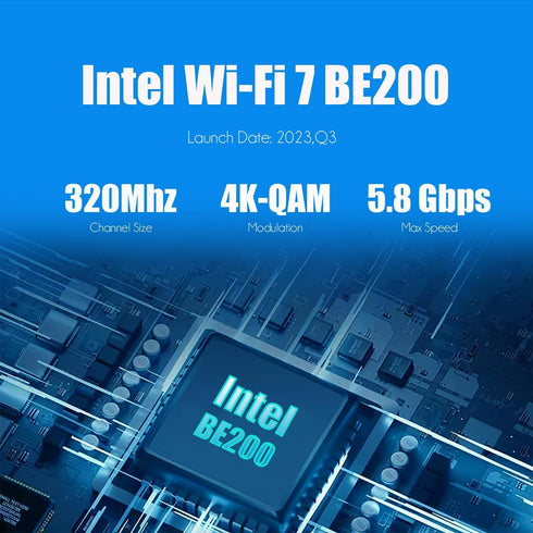 GLOTRENDS BE8774 WiFi 7 PCIe Card, Low-Profile Bracket for Desktop PC, Intel BE200NGW Chip, Bluetooth 5.4, Windows 11/10
