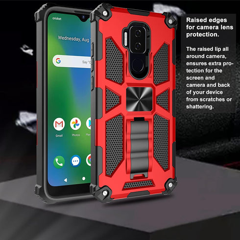 Ailiber for Cricket Influence Phone Case, AT&T Maestro Plus (V350U) Case with Screen Protector, Shockproof Bumper Cover