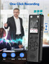 DGFAN 128GB 9280 MP3 Voice Recorder - Hours Voice Activated Recorder Device with Playback, Noise Reduction, Player