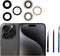 3pcs/Set Camera Lens Replacement for iPhone 15 Pro Max 6.7 inch, Rear Glass Replacement with Pre-Installed Adhesive +