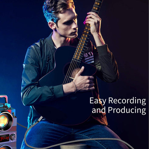 6ft/1.8M 6.35mm 1/4" Male to 3.5mm 1/8" Male Stereo Audio Cable, Zinc Alloy Housing, Nylon Braid for Headphones,